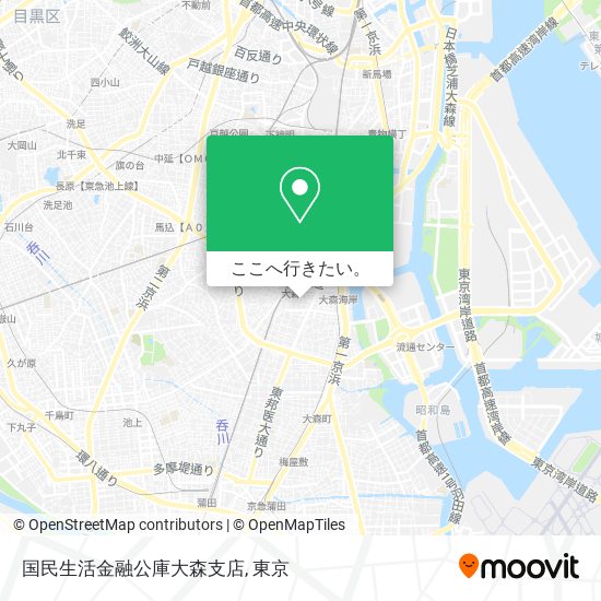 国民生活金融公庫大森支店地図