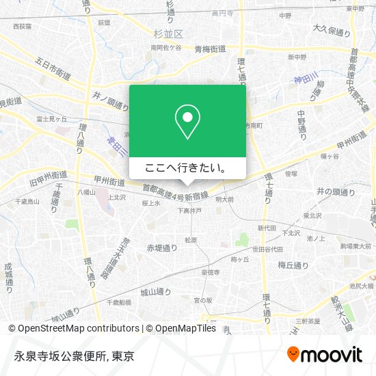 永泉寺坂公衆便所地図