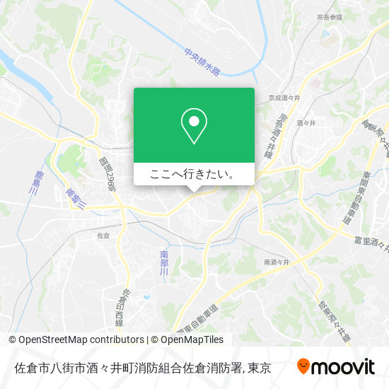 佐倉市八街市酒々井町消防組合佐倉消防署地図