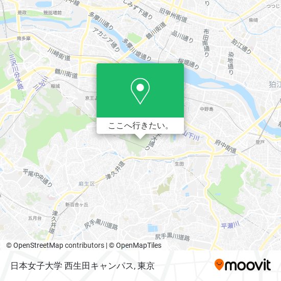 日本女子大学 西生田キャンパス地図