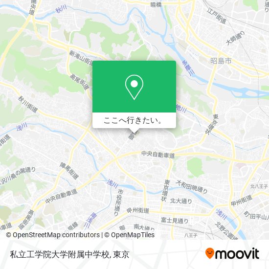 私立工学院大学附属中学校地図