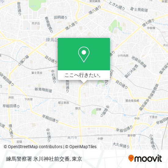 練馬警察署 氷川神社前交番地図