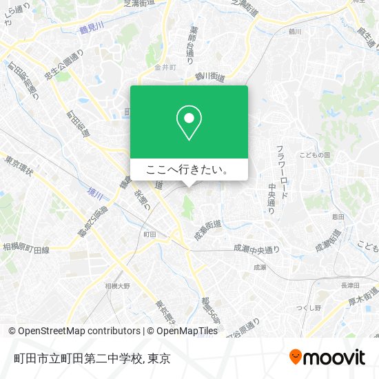 町田市立町田第二中学校地図
