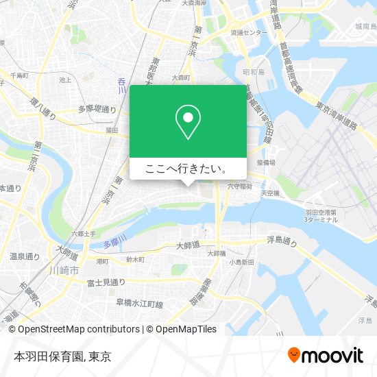 本羽田保育園地図