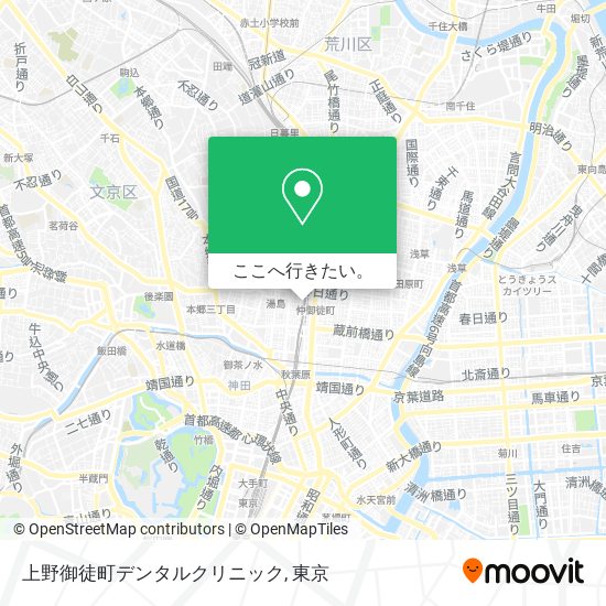 上野御徒町デンタルクリニック地図