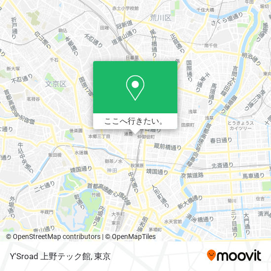 Y'Sroad 上野テック館地図