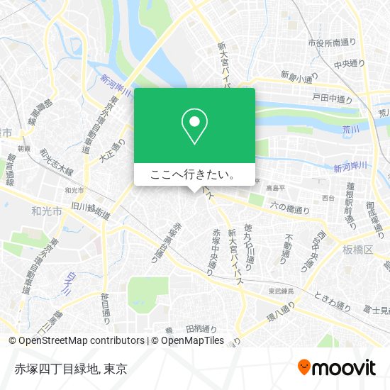 赤塚四丁目緑地地図