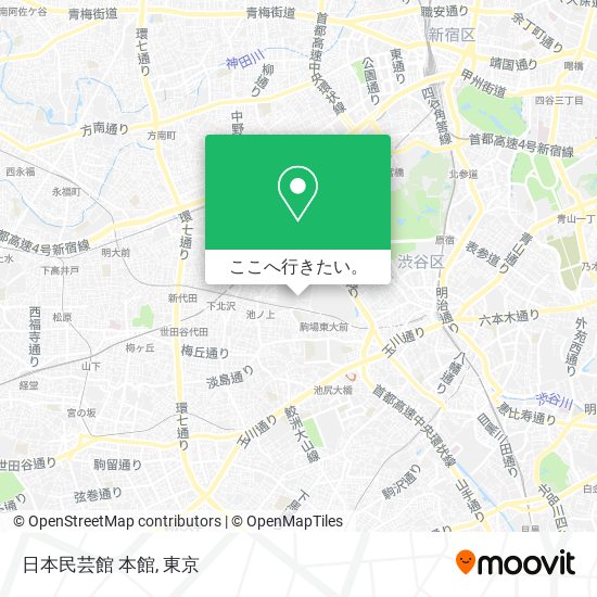日本民芸館 本館地図