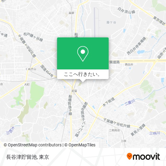 長谷津貯留池地図