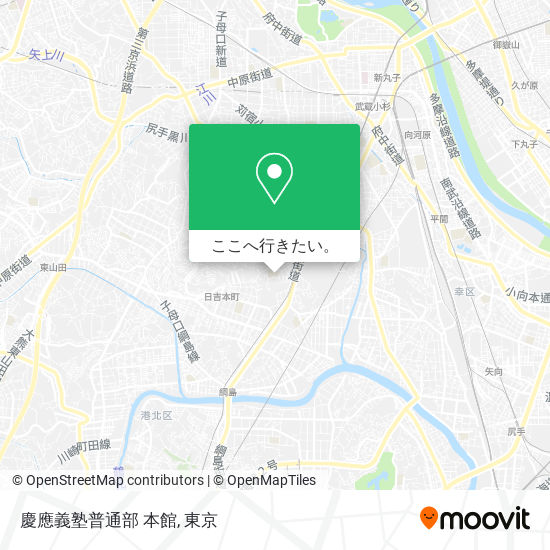 慶應義塾普通部 本館地図