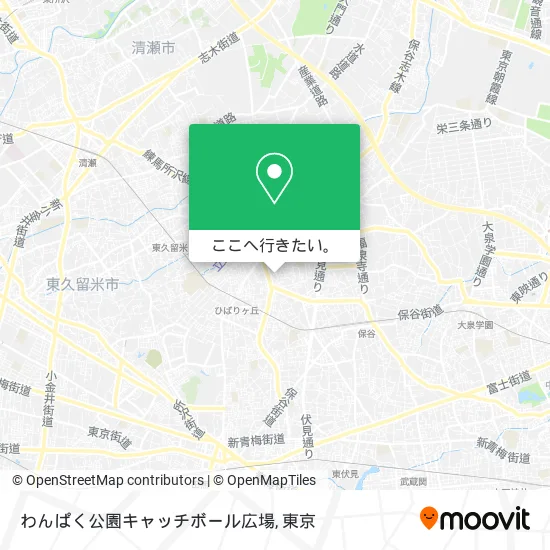 わんぱく公園キャッチボール広場地図