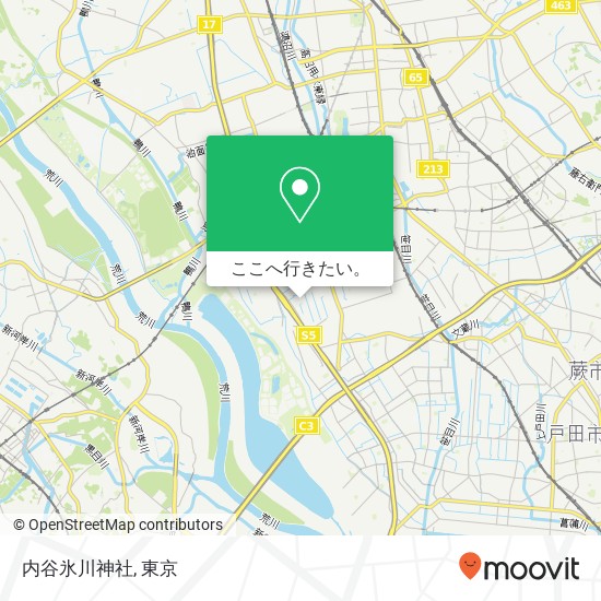 内谷氷川神社地図