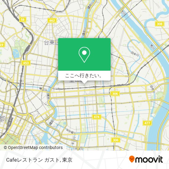 Cafeレストラン ガスト地図