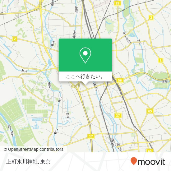 上町氷川神社地図
