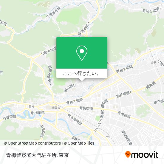 青梅警察署大門駐在所地図