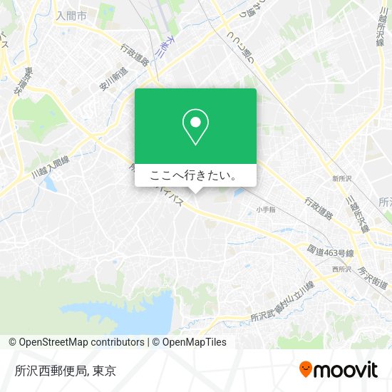 所沢西郵便局地図
