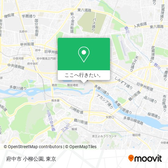 府中市 小柳公園地図