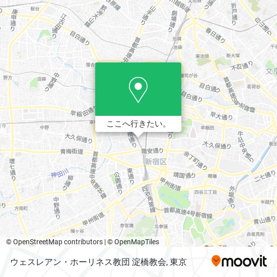 ウェスレアン・ホーリネス教団 淀橋教会地図