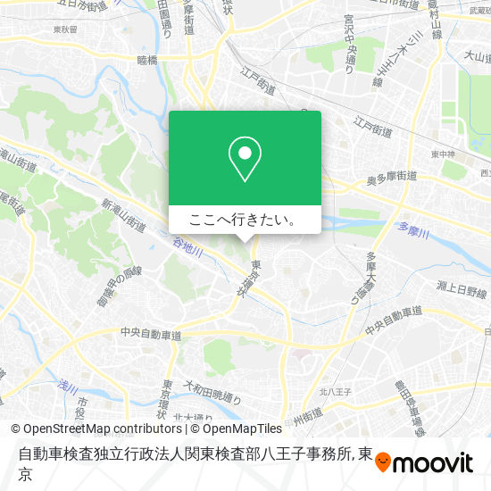 自動車検査独立行政法人関東検査部八王子事務所地図