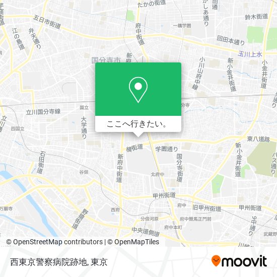 西東京警察病院跡地地図