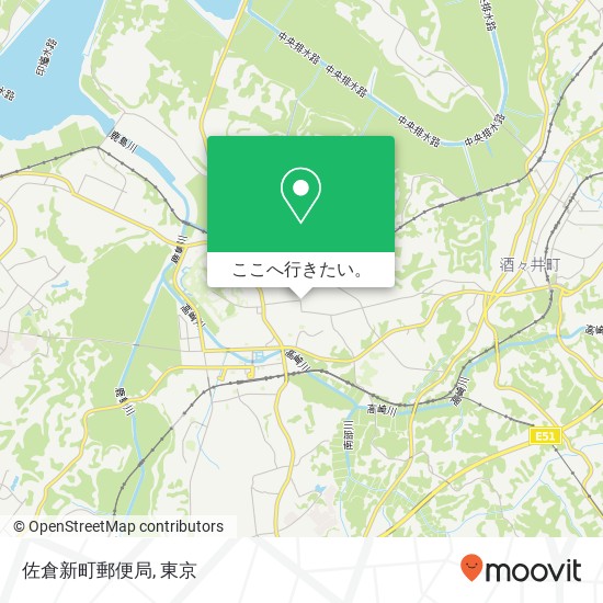 佐倉新町郵便局地図