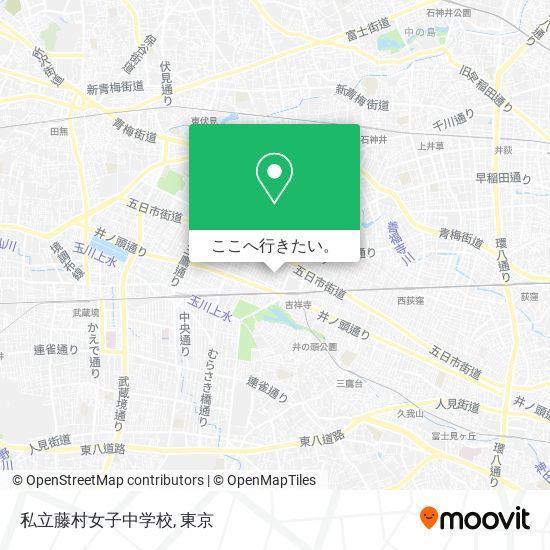 私立藤村女子中学校地図