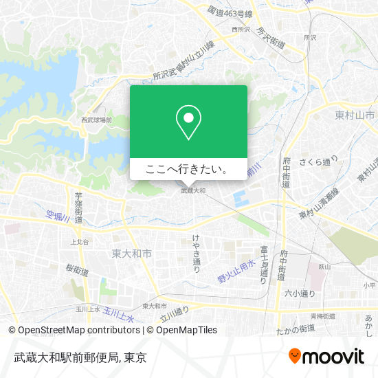 武蔵大和駅前郵便局地図