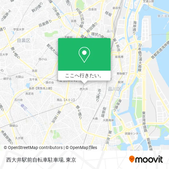 西大井駅前自転車駐車場地図
