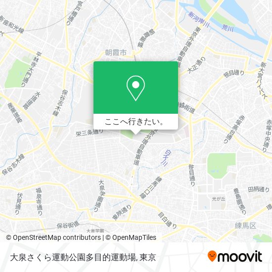 大泉さくら運動公園多目的運動場地図