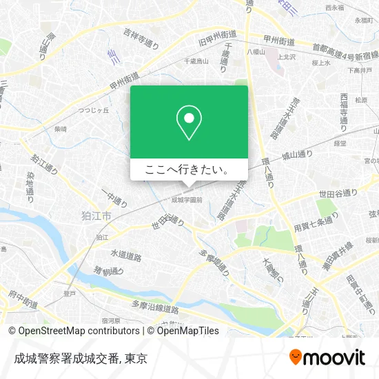 成城警察署成城交番地図