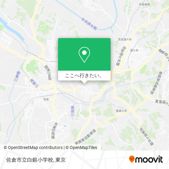 佐倉市立白銀小学校地図