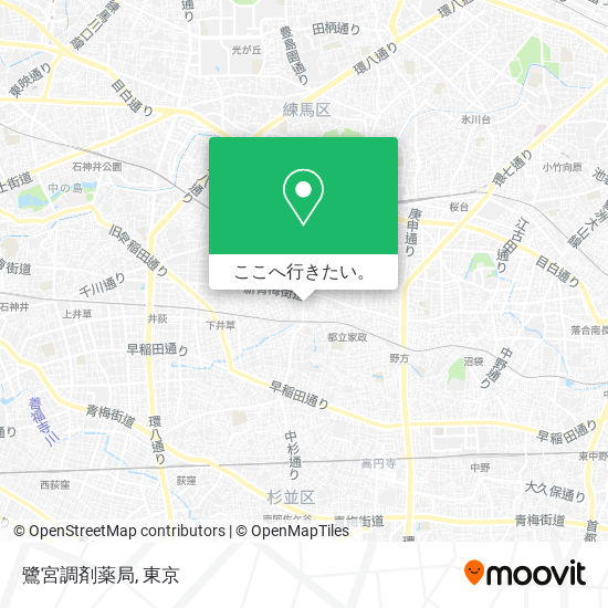 鷺宮調剤薬局地図