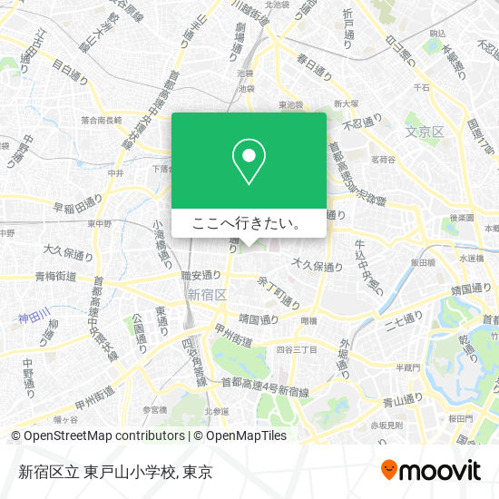 新宿区立 東戸山小学校地図