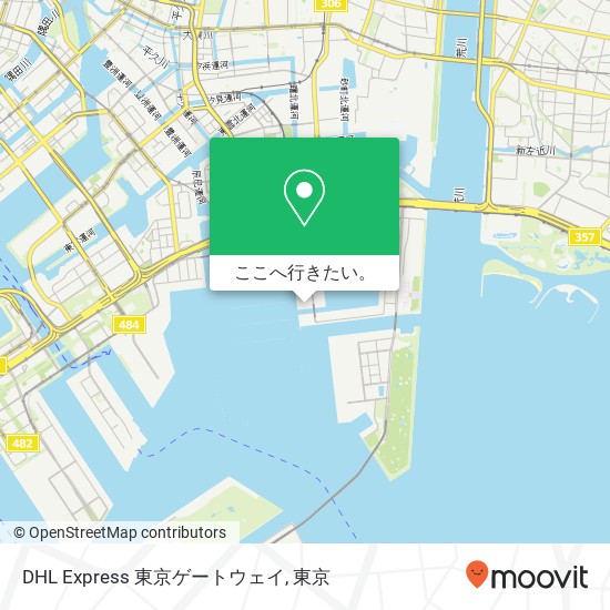 DHL Express 東京ゲートウェイ地図