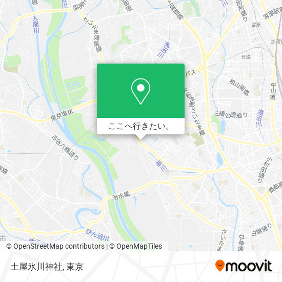 土屋氷川神社地図