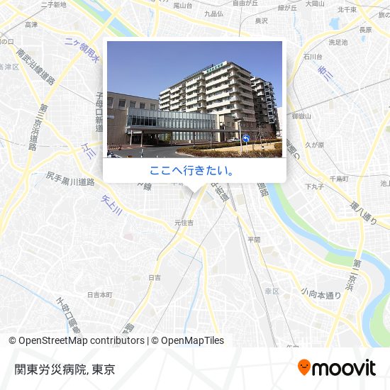 関東労災病院地図