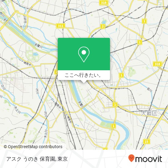 アスク うのき 保育園地図