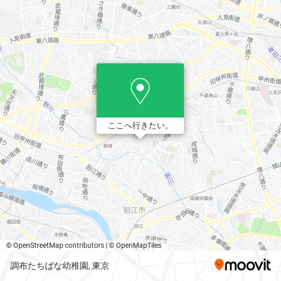 調布たちばな幼稚園地図