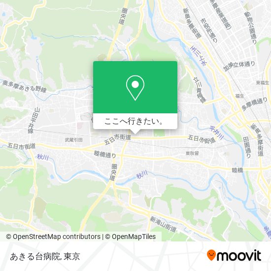 あきる台病院地図
