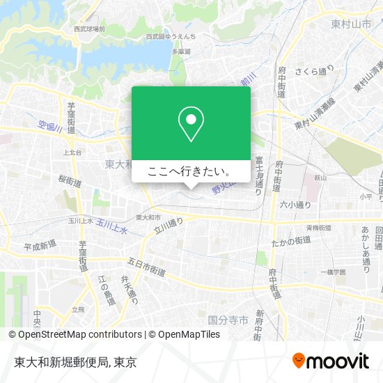 東大和新堀郵便局地図