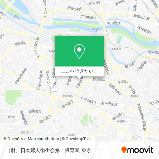 （財）日本婦人衛生会第一保育園地図