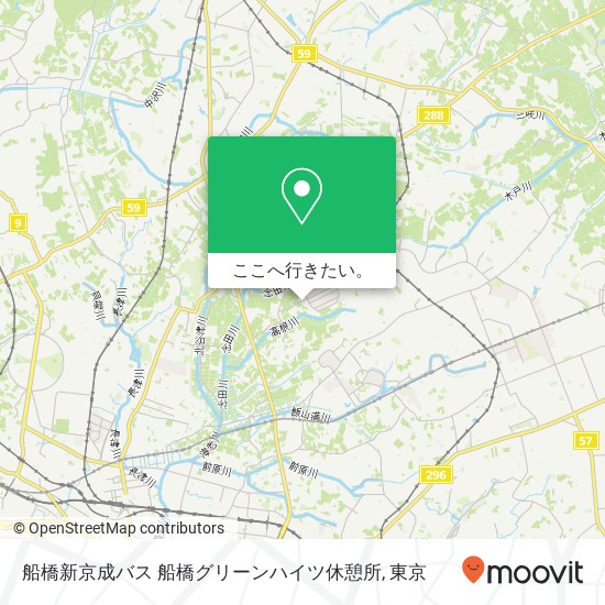 船橋新京成バス 船橋グリーンハイツ休憩所地図