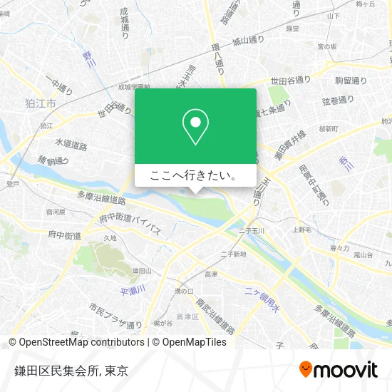 鎌田区民集会所地図