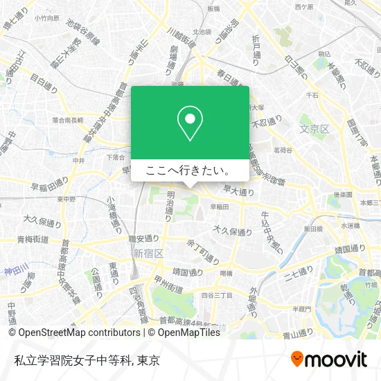 私立学習院女子中等科地図
