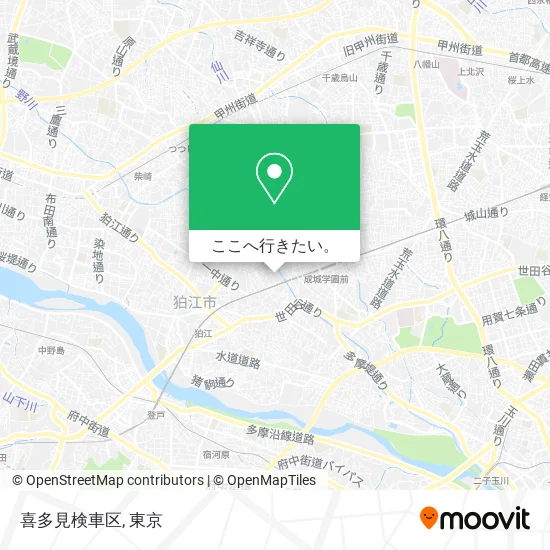 喜多見検車区地図