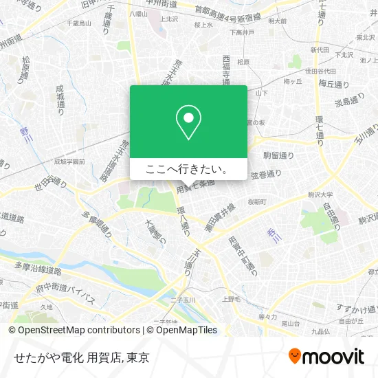せたがや電化 用賀店地図