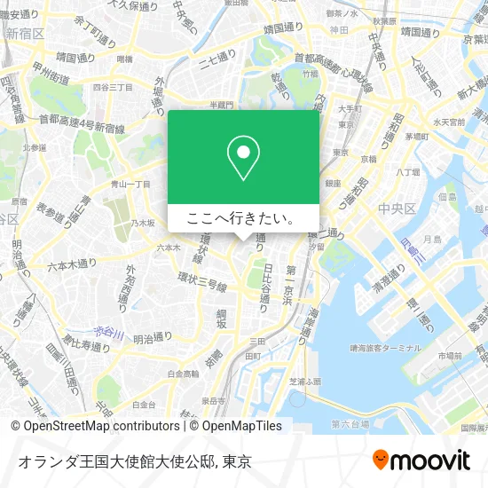 オランダ王国大使館大使公邸地図