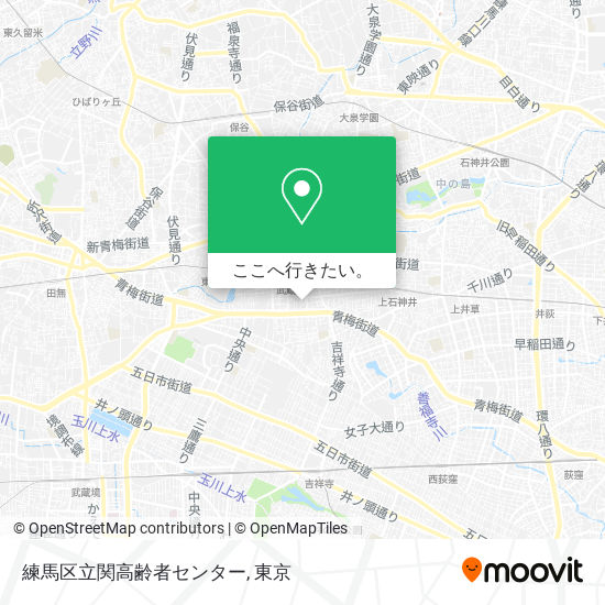 練馬区立関高齢者センター地図