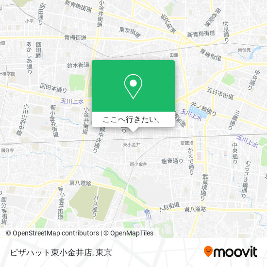 ピザハット東小金井店地図