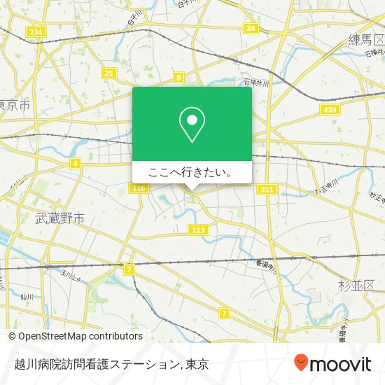 越川病院訪問看護ステーション地図